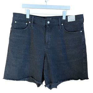 J Crew Midlength Denim Short Washed Black Size 20 Plus Size Casual Cotton SP 23